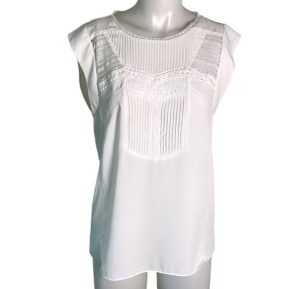 SAM‎ EDELMAN WHITE CAP SLEEVE BLOUSE